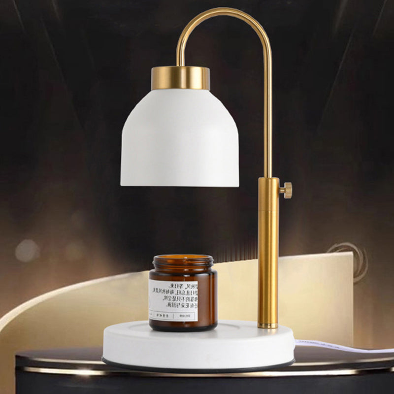 Contemporary Nordic Iron Round Liftable 1-Light Melting Wax Table Lamp For Bedroom