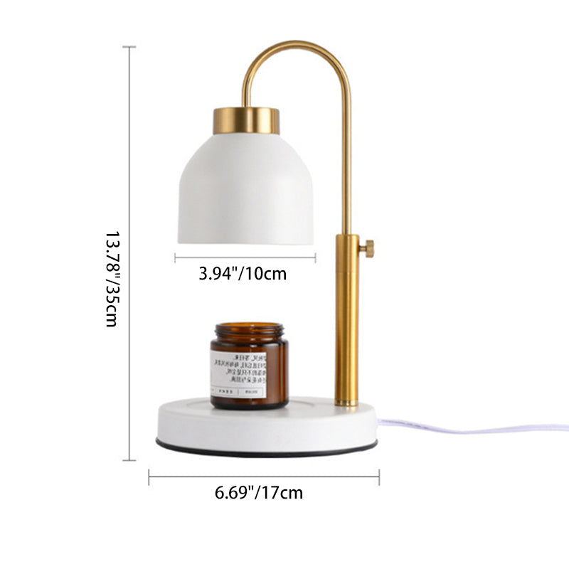 Contemporary Nordic Iron Round Liftable 1-Light Melting Wax Table Lamp For Bedroom