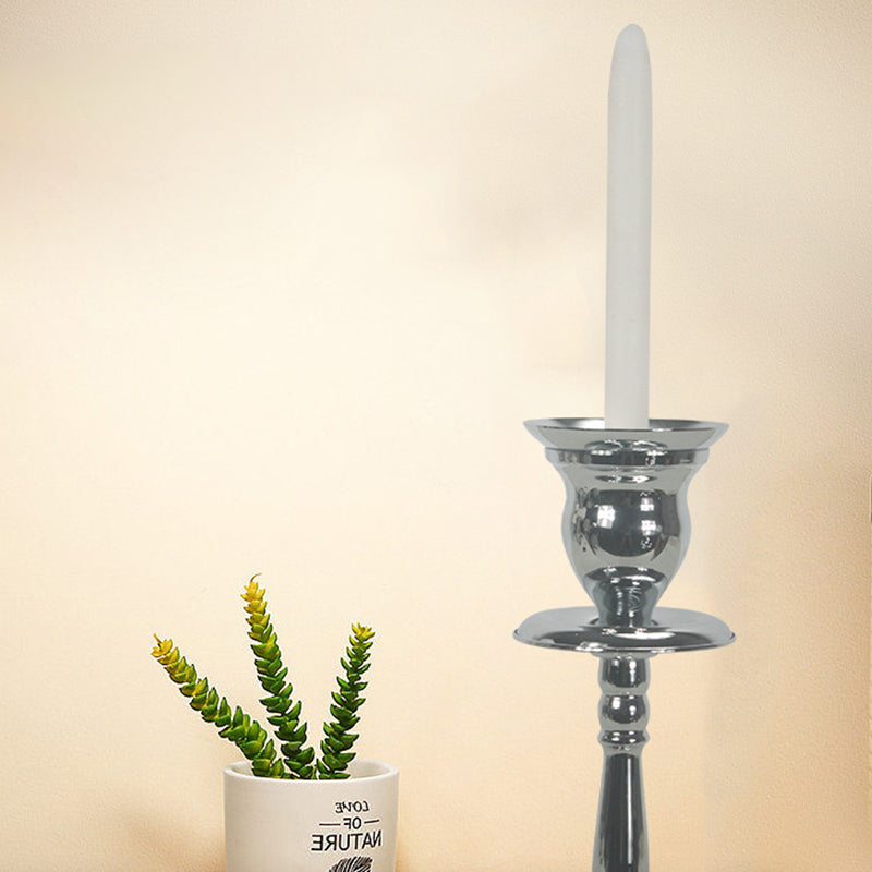 Contemporary Creative Iron Acrylic Candlestick 1-Light Table Lamp For Bedroom