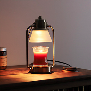 Contemporary Simplicity Hardware Glass Conical Shade 1-Light Melting Wax Table Lamp For Bedroom