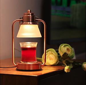 Contemporary Simplicity Hardware Glass Conical Shade 1-Light Melting Wax Table Lamp For Bedroom
