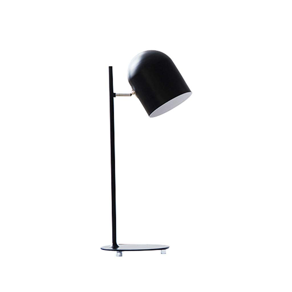 Contemporary Scandinavian Macaron Rotatable Adjustable Iron Round Shade 1-Light Table Lamp For Bedroom