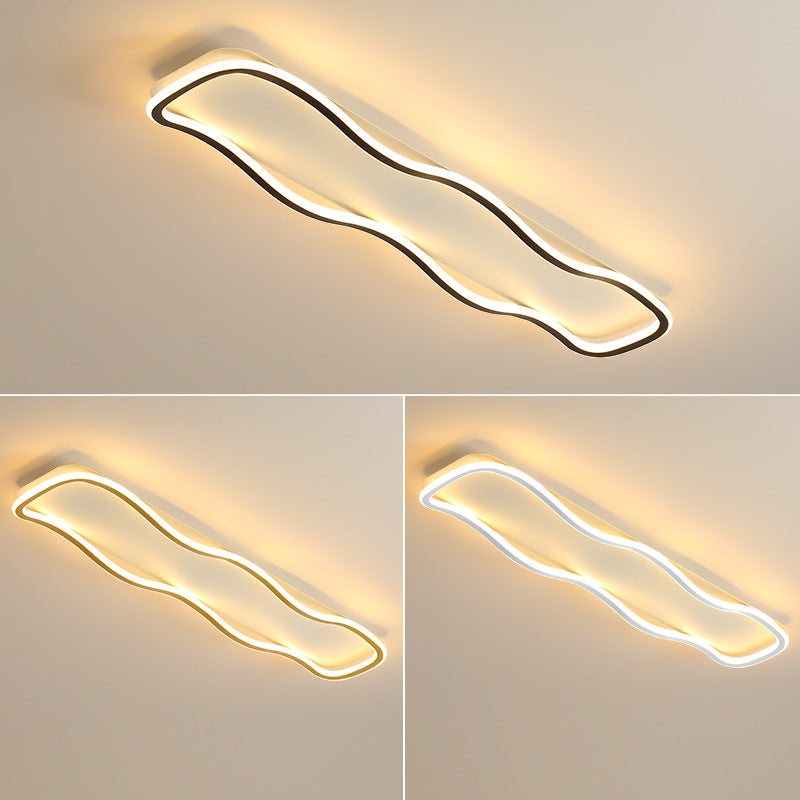مصباح سقف LED بتصميم عصري بسيط مصنوع من الألومنيوم والبولي فينيل كلوريد المموج لغرفة المعيشة