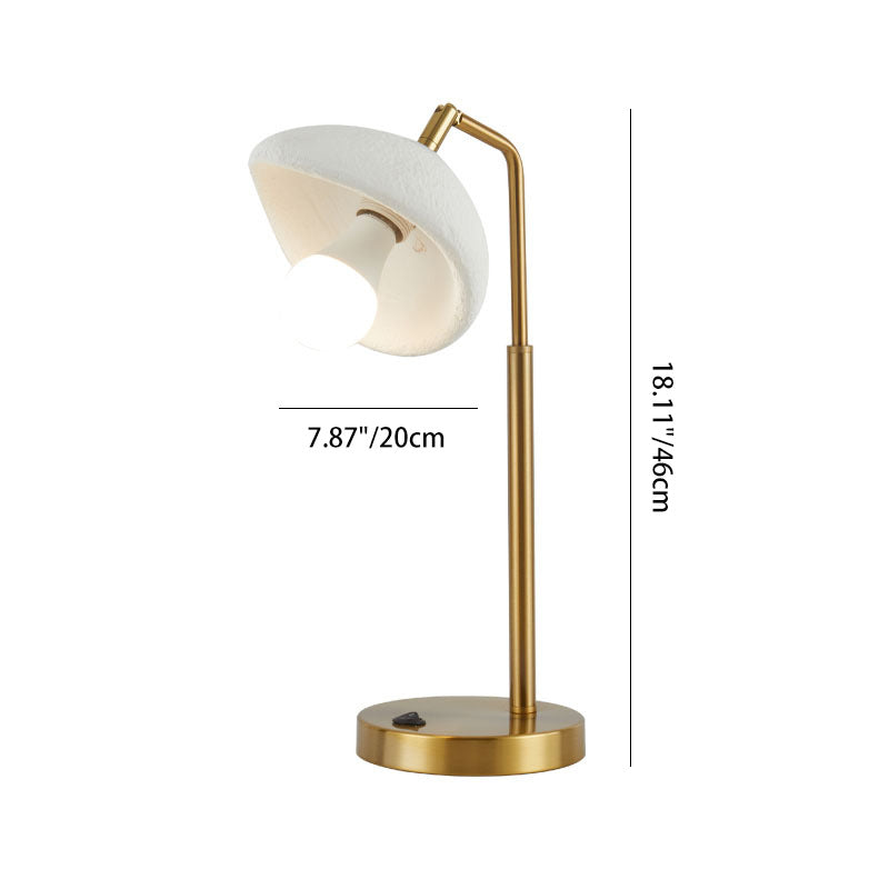 Contemporary Nordic High-Density Polystyrene Round Shade Hardware 1-Light Table Lamp For Bedroom