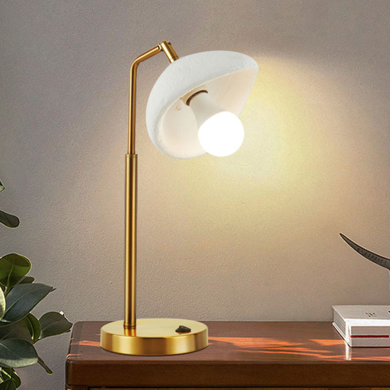 Contemporary Nordic High-Density Polystyrene Round Shade Hardware 1-Light Table Lamp For Bedroom