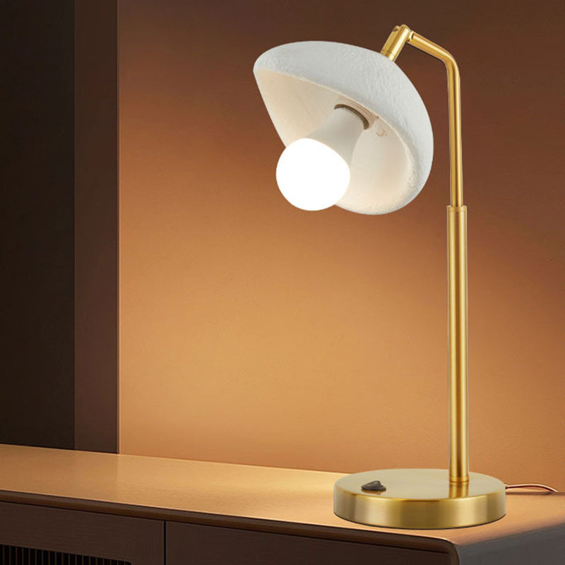 Contemporary Nordic High-Density Polystyrene Round Shade Hardware 1-Light Table Lamp For Bedroom