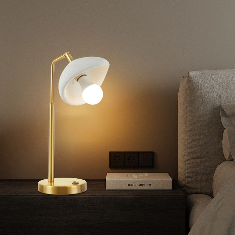 Contemporary Nordic High-Density Polystyrene Round Shade Hardware 1-Light Table Lamp For Bedroom