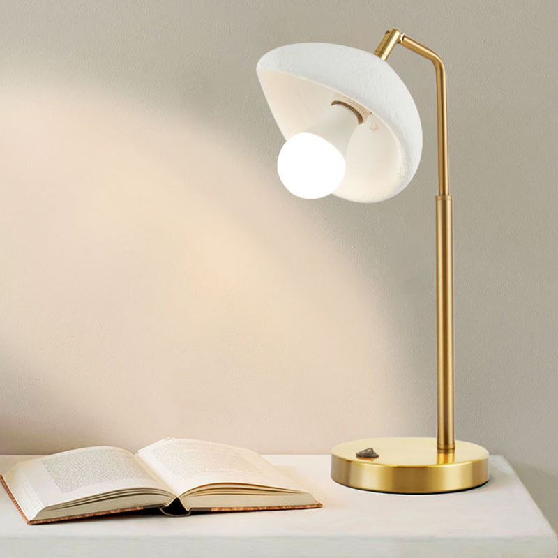 Contemporary Nordic High-Density Polystyrene Round Shade Hardware 1-Light Table Lamp For Bedroom