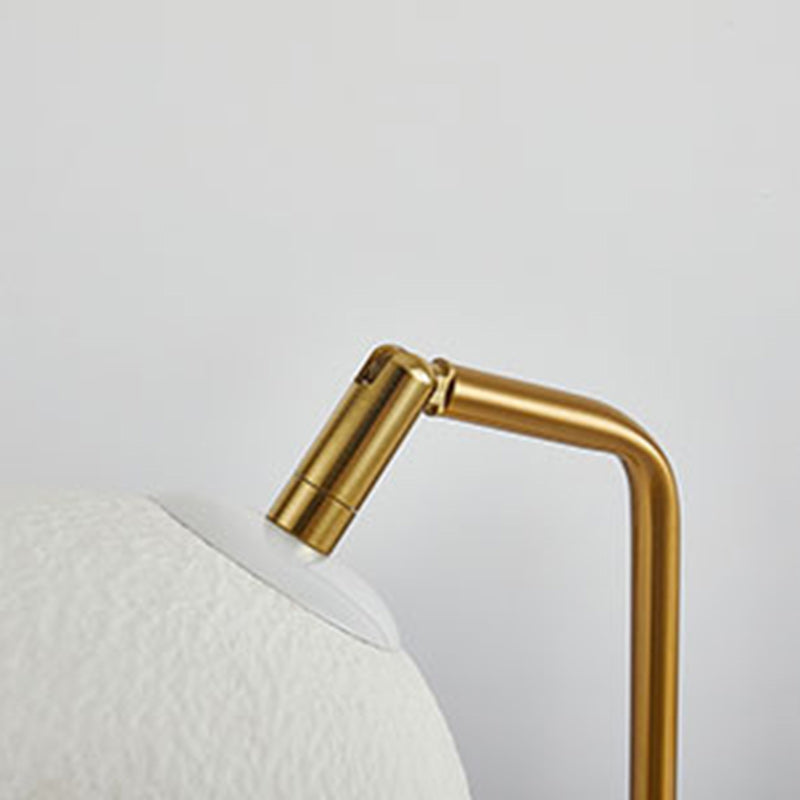 Contemporary Nordic High-Density Polystyrene Round Shade Hardware 1-Light Table Lamp For Bedroom