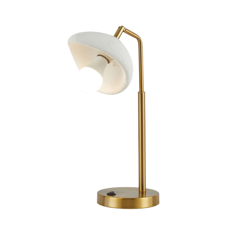 Contemporary Nordic High-Density Polystyrene Round Shade Hardware 1-Light Table Lamp For Bedroom
