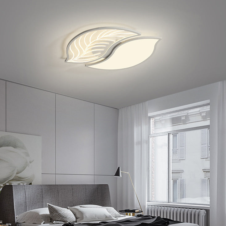 Contemporary Creative Leaves Iron Acrylic LED Flush Mount Ceiling Light For Living Room