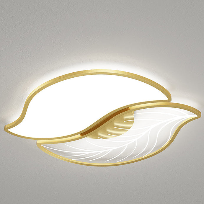 Contemporary Creative Leaves Iron Acrylic LED Flush Mount Ceiling Light For Living Room