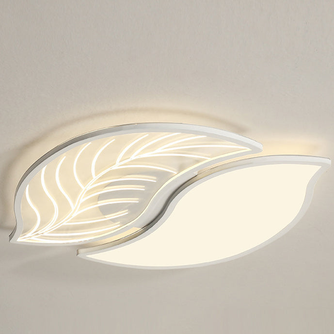 Contemporary Creative Leaves Iron Acrylic LED Flush Mount Ceiling Light For Living Room