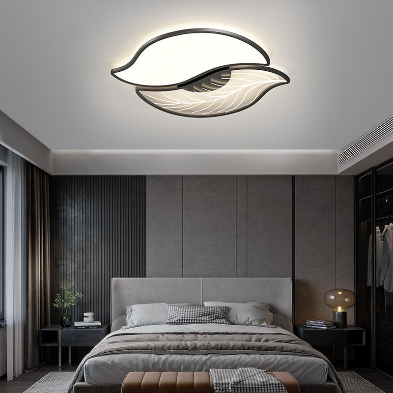 Contemporary Creative Leaves Iron Acrylic LED Flush Mount Ceiling Light For Living Room