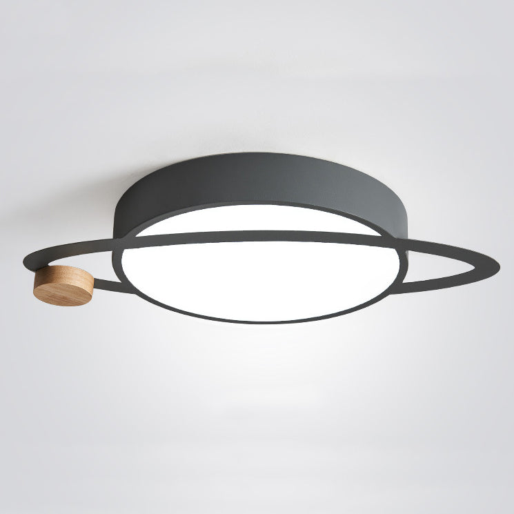 Contemporary Scandinavian Planet Iron Acrylic LED Flush Mount Ceiling Light For Living Room