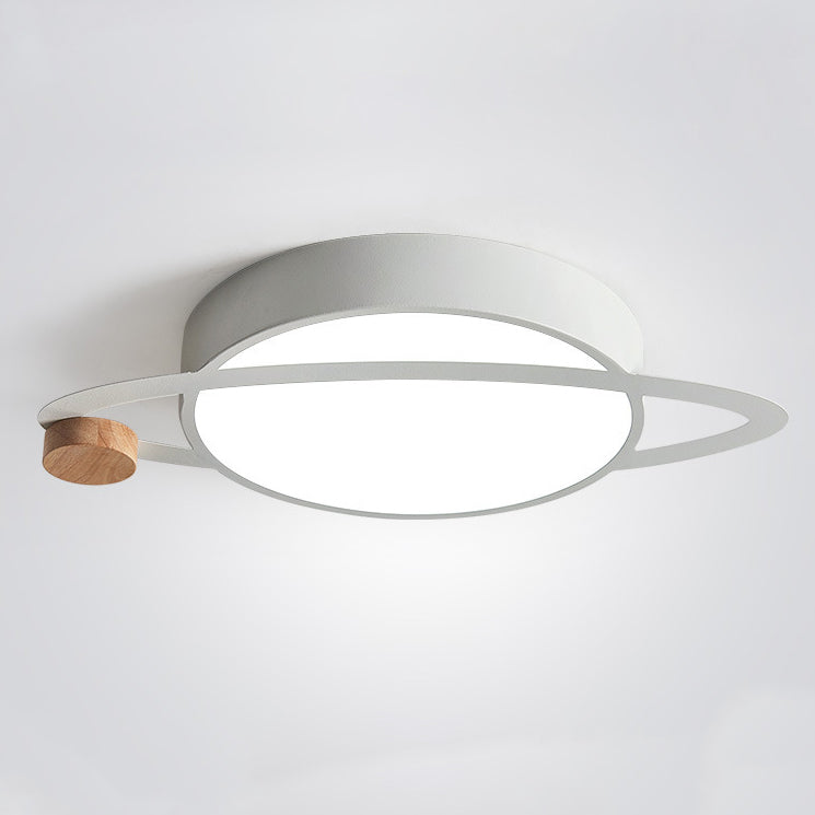 Contemporary Scandinavian Planet Iron Acrylic LED Flush Mount Ceiling Light For Living Room