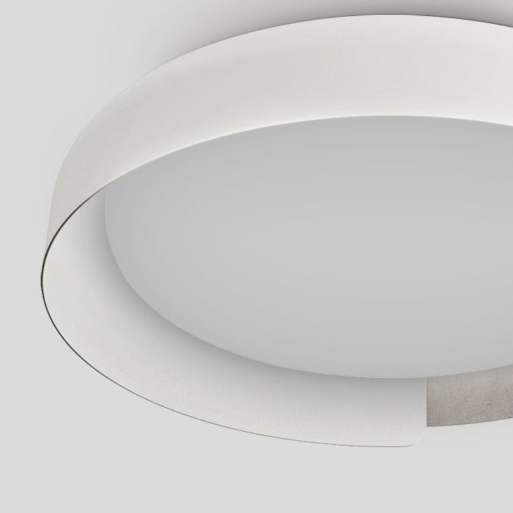 Modern Minimalist Geometric Circle Iron Acrylic LED Flush Mount Ceiling Light For Living Room