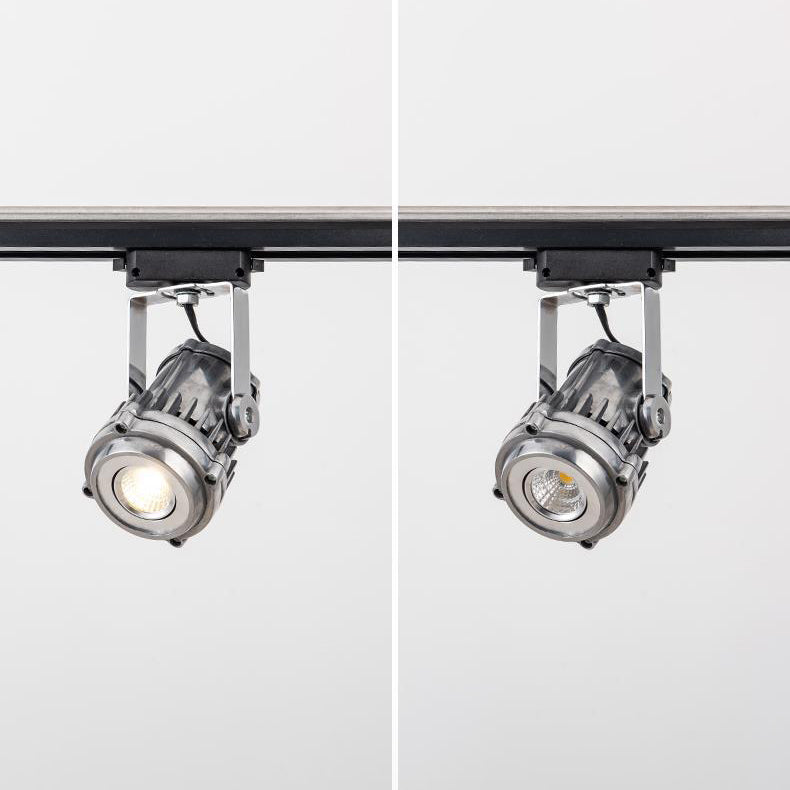 Contemporary Industrial Distressed Aluminum Adjustable LED Spotlight Semi-Flush Mount Ceiling Light For Living Room