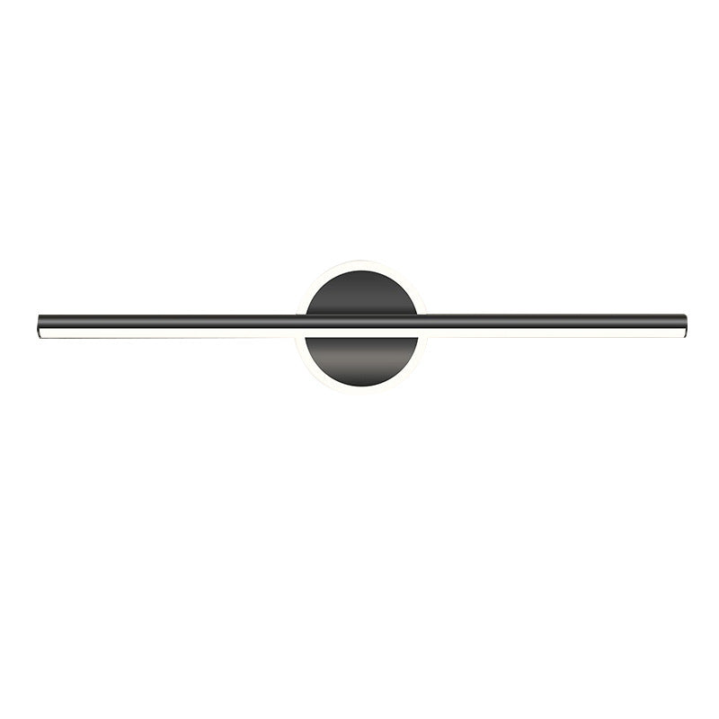 Contemporary Simplicity Geometric Long Strip Iron Aluminum LED Mirror Front Wall Sconce Lamp For Bedroom