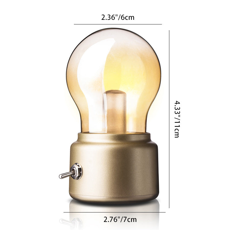 Modern Minimalist Round ABS Glass LED Table Lamp For Bedroom