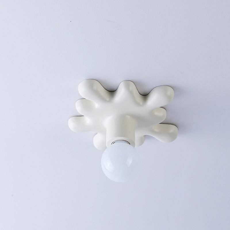 Modern Art Deco Sunflower Shape Resin 1-Light Wall Sconce Lamp For Bedroom