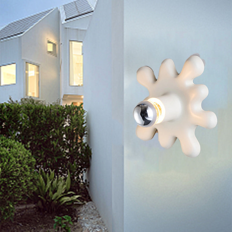 Modern Art Deco Sunflower Shape Resin 1-Light Wall Sconce Lamp For Bedroom