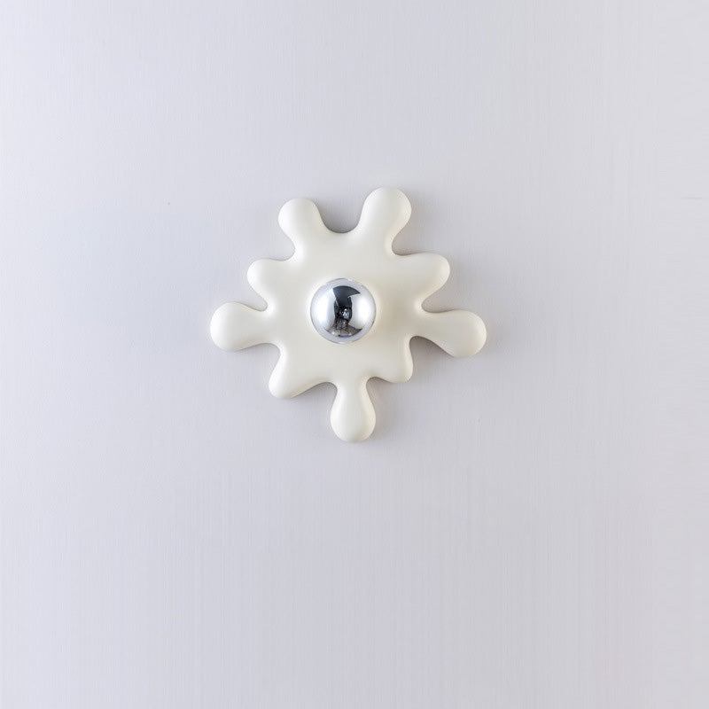 Modern Art Deco Sunflower Shape Resin 1-Light Wall Sconce Lamp For Bedroom