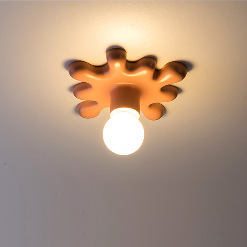 Modern Art Deco Sunflower Shape Resin 1-Light Wall Sconce Lamp For Bedroom