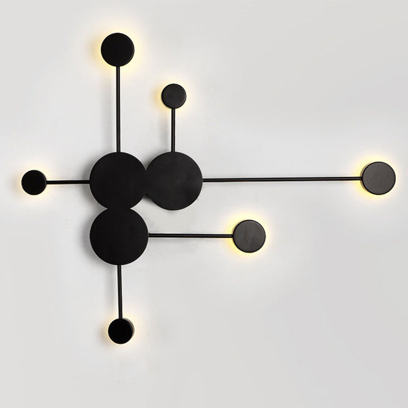 Contemporary Creative Dipper Round Iron Acrylic LED Wall Sconce Lamp For Bedroom