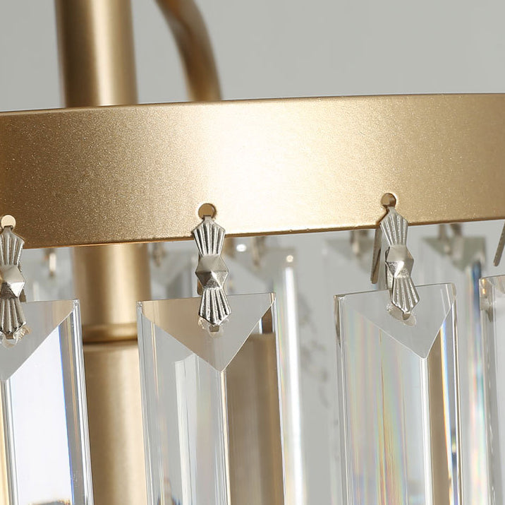 Modern Luxury Round Oval Iron Acrylic 1/3 Light Pendant Light For Bedroom
