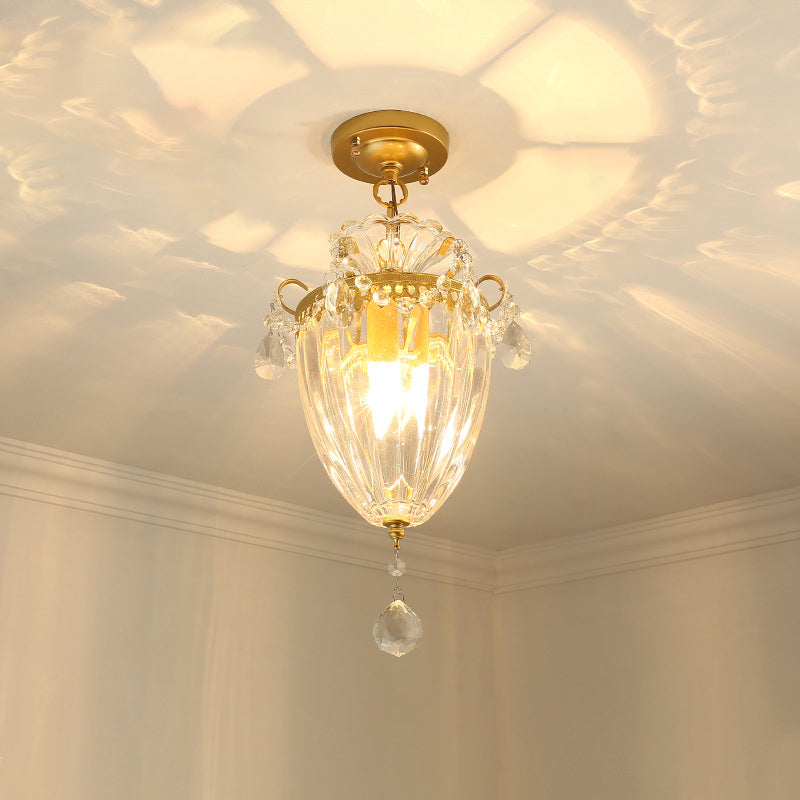 Modern Luxury Round Oval Iron Acrylic 1/3 Light Pendant Light For Bedroom