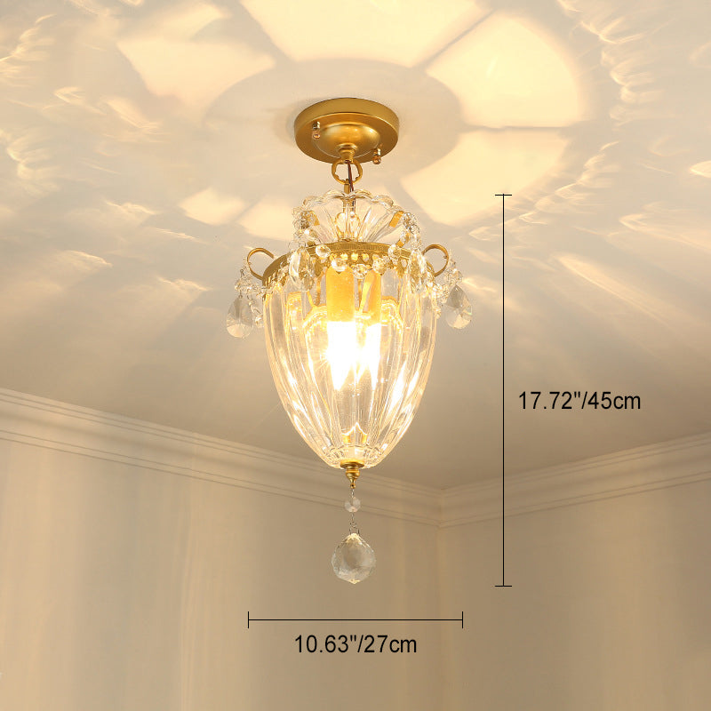 Modern Luxury Round Oval Iron Acrylic 1/3 Light Pendant Light For Bedroom