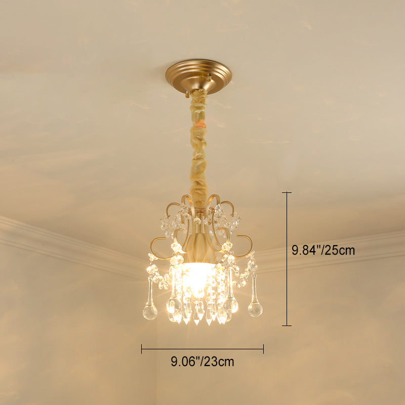 Modern Luxury Round Oval Iron Acrylic 1/3 Light Pendant Light For Bedroom