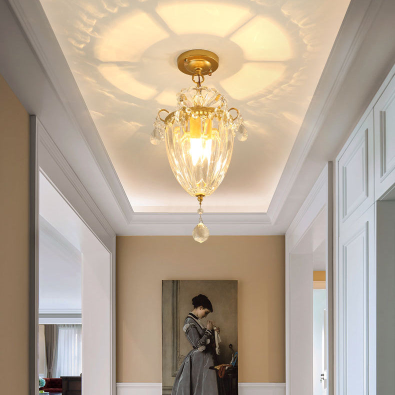 Modern Luxury Round Oval Iron Acrylic 1/3 Light Pendant Light For Bedroom