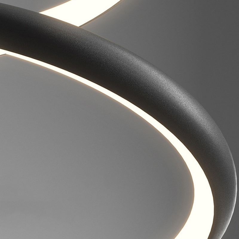 مصباح معلق LED حلزوني معاصر من الألومنيوم بتصميم إسكندنافي لغرفة النوم