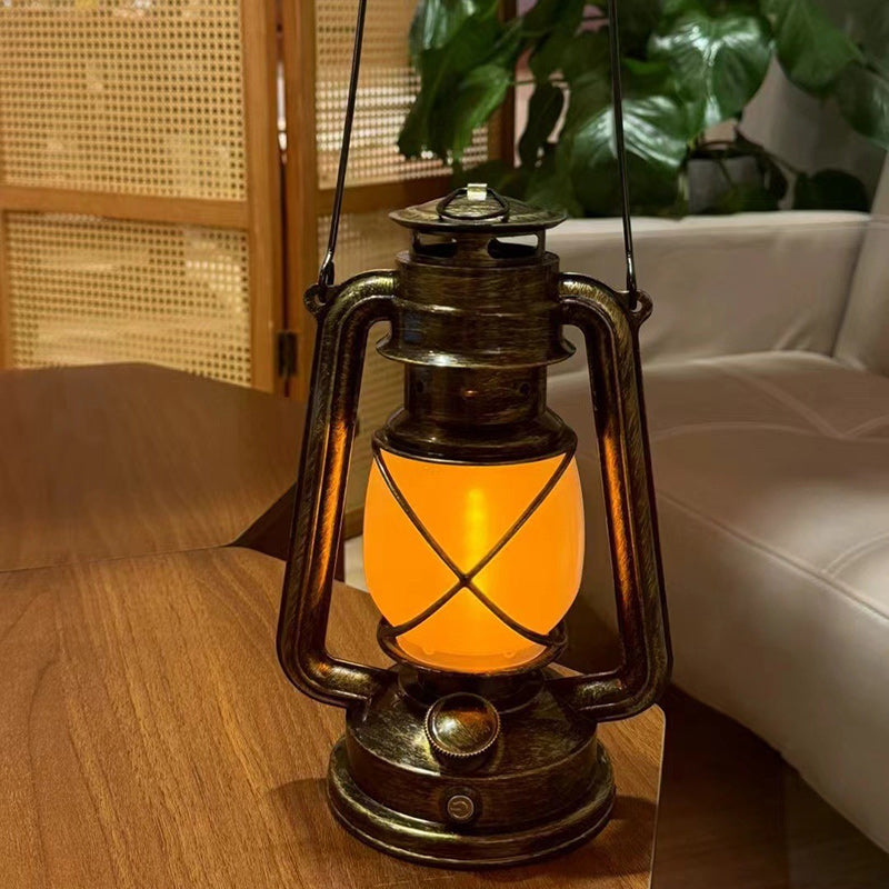 Traditional Vintage USB Horse Lamp Lantern Round ABS LED Table Lamp For Living Room