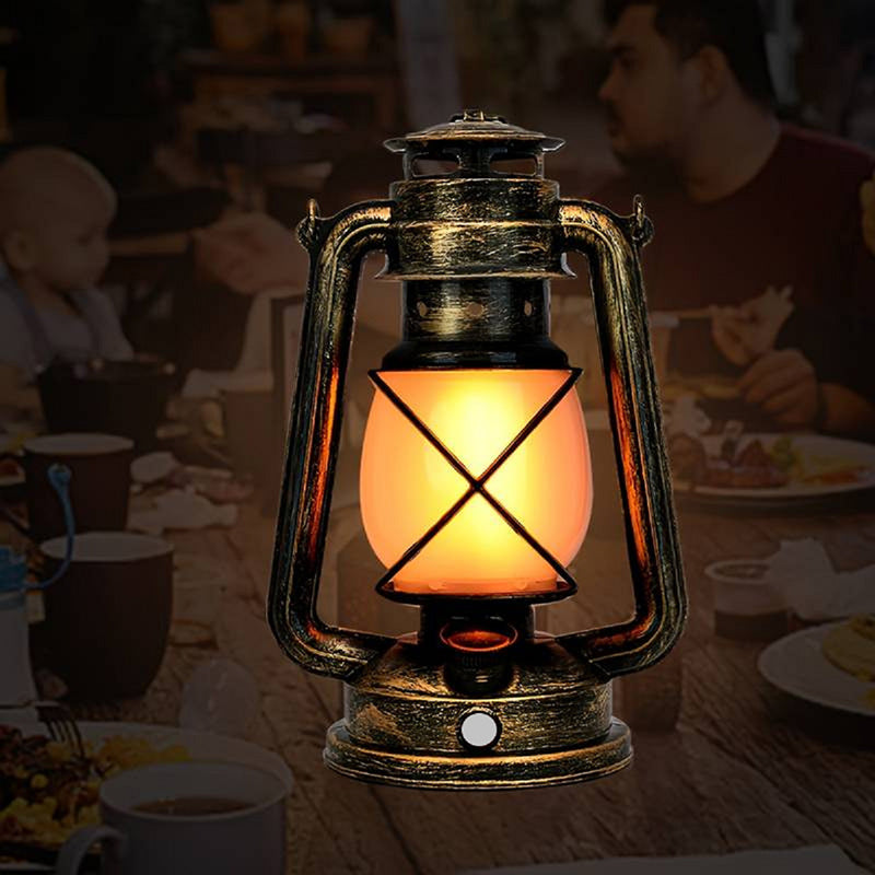 Traditional Vintage USB Horse Lamp Lantern Round ABS LED Table Lamp For Living Room