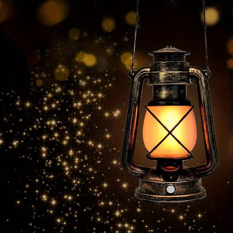 Traditional Vintage USB Horse Lamp Lantern Round ABS LED Table Lamp For Living Room