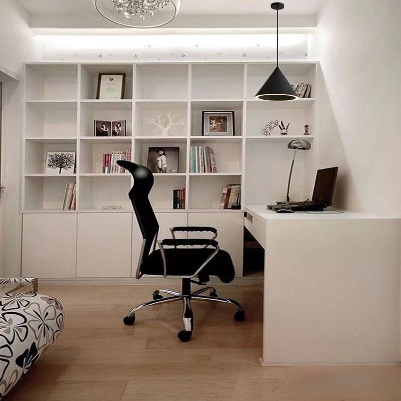 مصباح LED دائري معاصر من الحديد بتصميم إسكندنافي على شكل مخروط ماكارون لغرفة النوم
