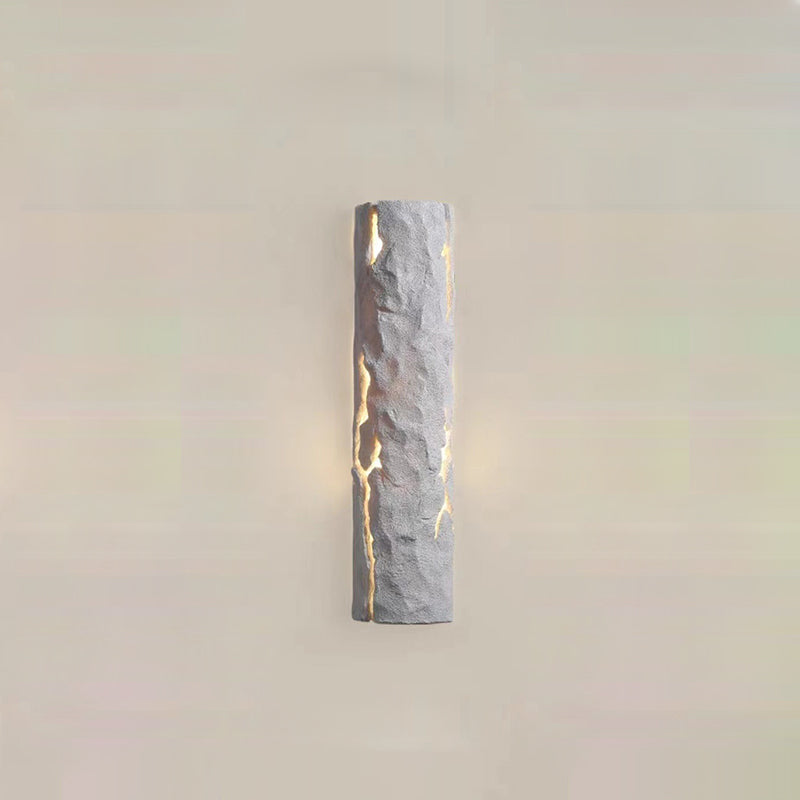 مصباح حائط LED بتصميم أسطواني من الراتنج على شكل جذع شجرة إبداعي معاصر لغرفة النوم
