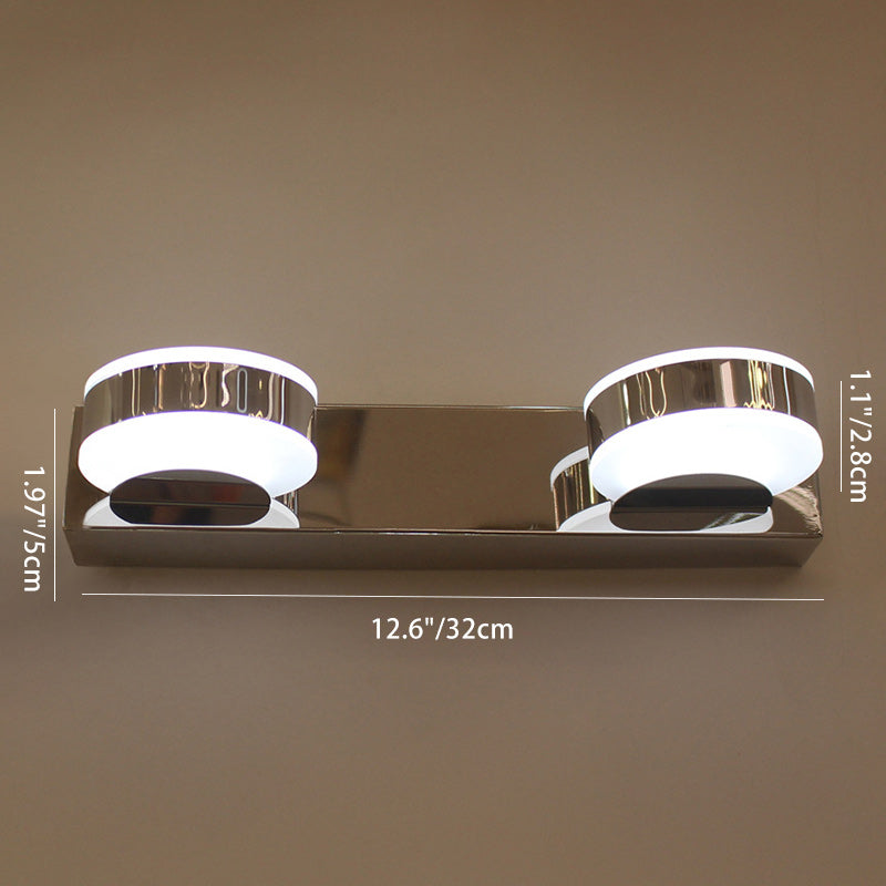 مصباح حائط LED دائري خطي من الحديد الأكريليك بتصميم عصري بسيط للحمام