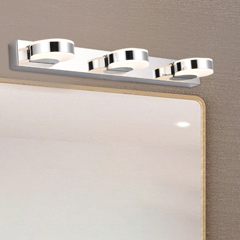 مصباح حائط LED دائري خطي من الحديد الأكريليك بتصميم عصري بسيط للحمام
