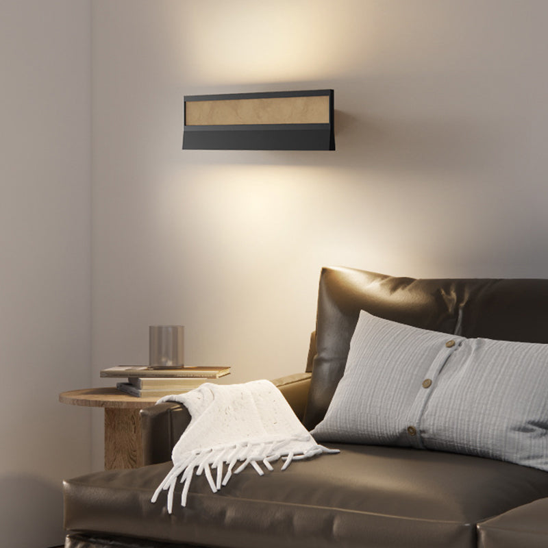 مصباح حائط LED مستطيل الشكل من السيليكون والألومنيوم بتصميم عصري بسيط لغرفة النوم