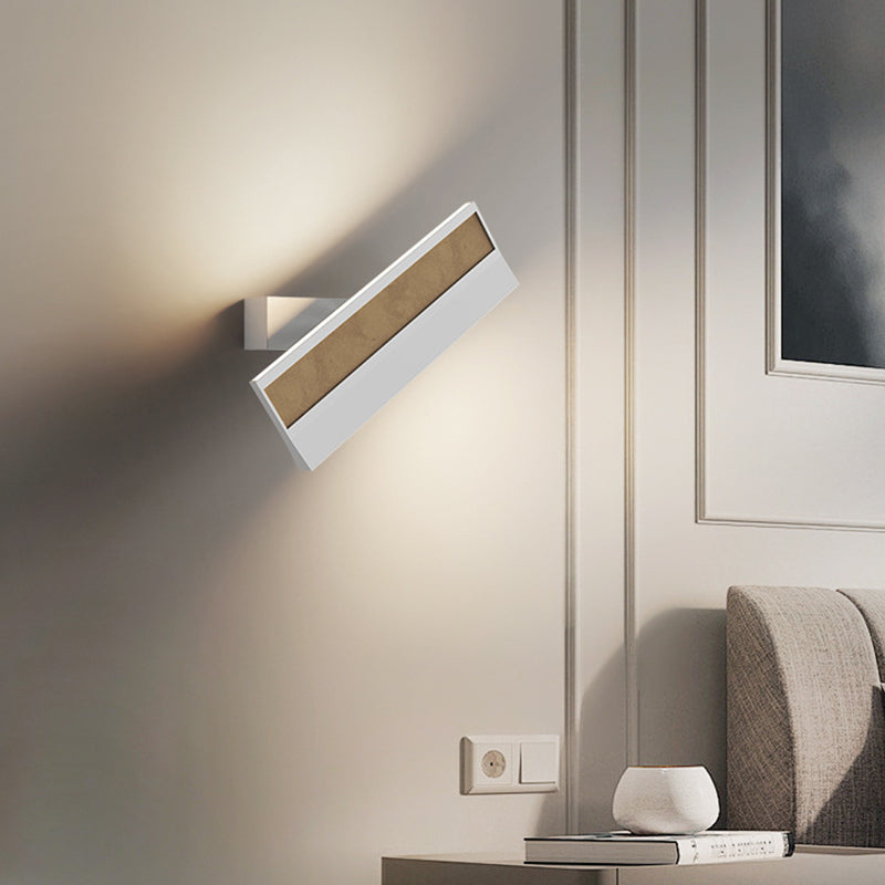 مصباح حائط LED مستطيل الشكل من السيليكون والألومنيوم بتصميم عصري بسيط لغرفة النوم