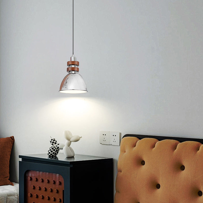Traditional Vintage Round Cylinder Bell Cake Shape Iron 1-Light Pendant Light For Bedroom