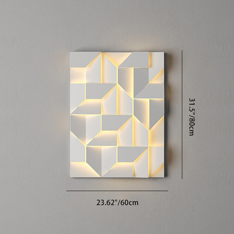 Modern Minimalist Solar Waterproof Rectangle Geometric Stainless Steel LED Wall Sconce Lamp For Outdoor