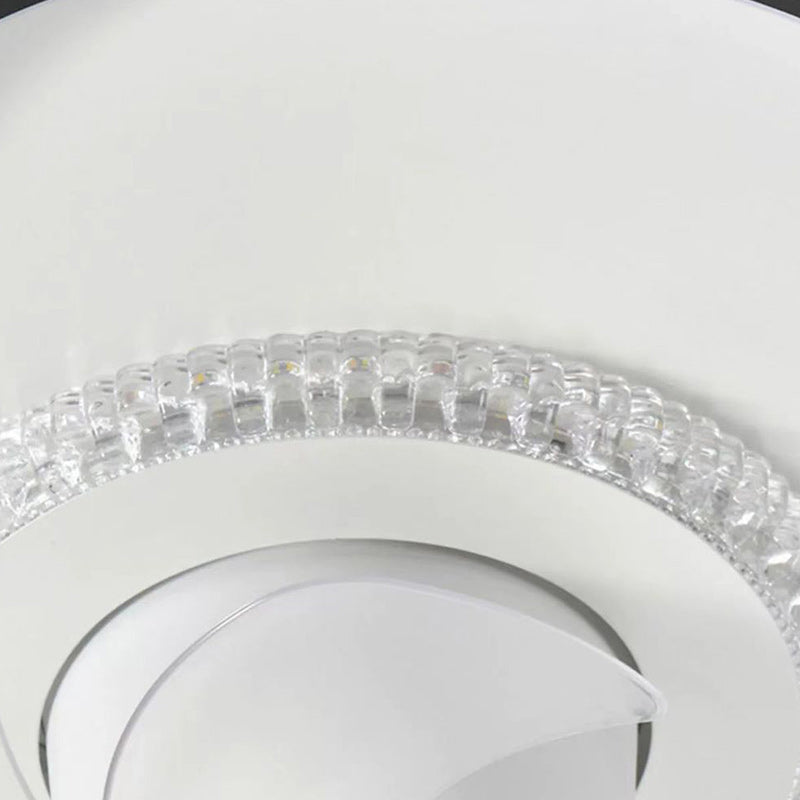 Contemporary Creative Cloud Shape ABS Iron LED Flush Mount Ceiling Fan Light For Bedroom
