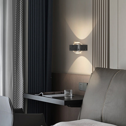 寝室用コンテンポラリースカンジナビアラウンドオーバルボールアイアンアルミクリスタルLEDウォールスコンスランプ