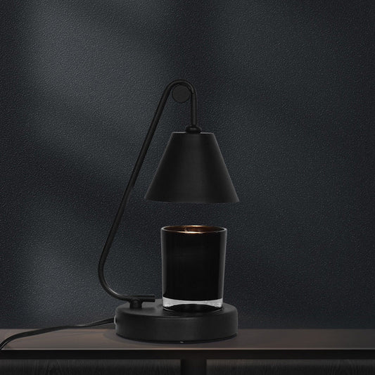 Contemporary Scandinavian Round Cone Iron 1-Light Melting Wax Table Lamp For Bedroom