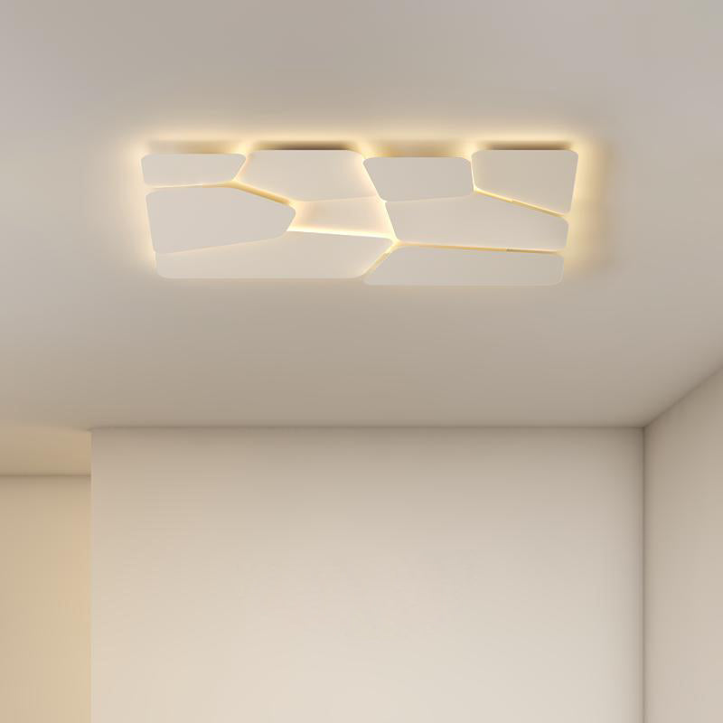 مصباح سقف LED مستطيل الشكل مصنوع من الحديد والأكريليك بتصميم إسكندنافي معاصر لغرفة النوم